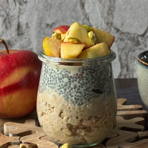 Apfel Zimt Porridge im Glas